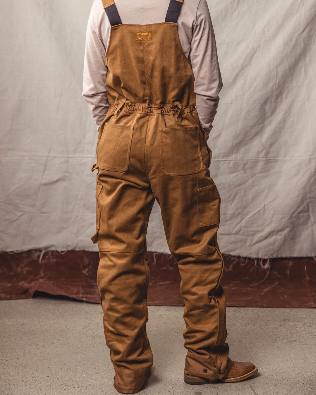 90sBIG SMITH オーバーオール リアルワーク ボロ襤褸 フェード Smith + Rogue Women's Original Canvas Insulated Overall/Bib